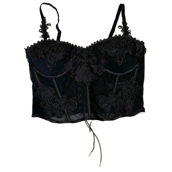 Dolls Kill Other - Dolls Kill WIDOW Lace-Up Lace Corset Size Large